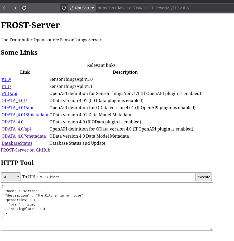 SensorThings FROST Server