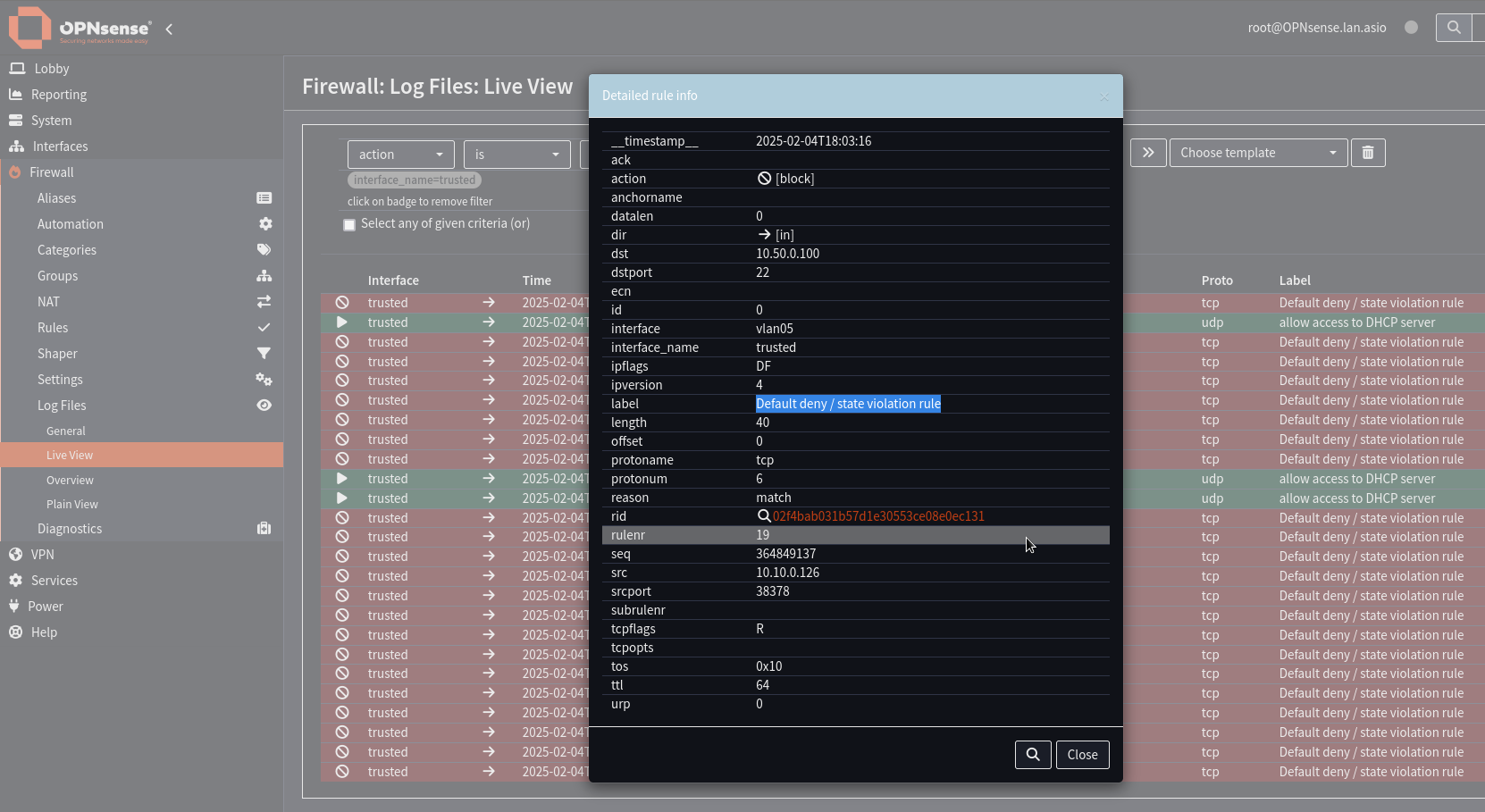 Debugging asymmetric routing
